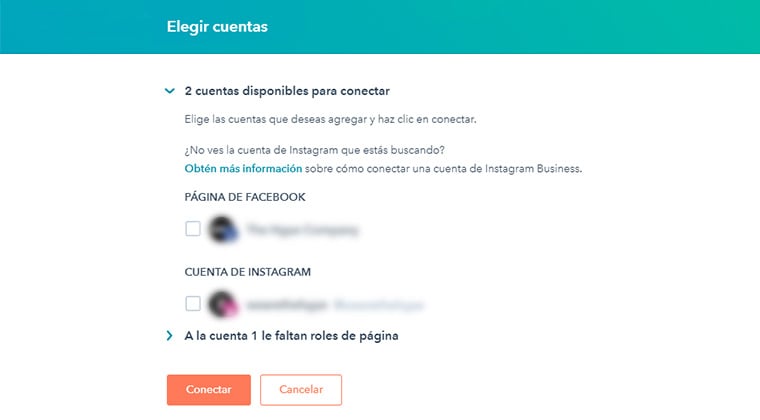 Aceptar perfiles de redes sociales en HubSpot