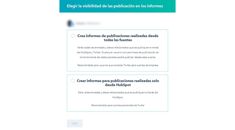 Aceptar permisos 2 de Twitter en HubSpot